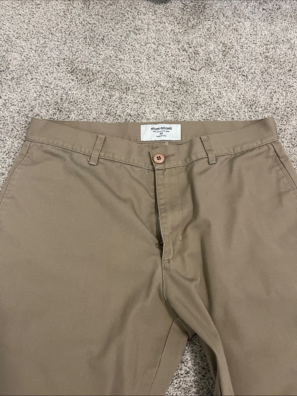 Noon Goons Wide Leg Chino Pants in Khaki - Picture 4 of 7